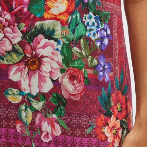 Johnny Was Bethia Pink Floral Cap sleeved SOLD OUT Dress - Picture 4 of 6